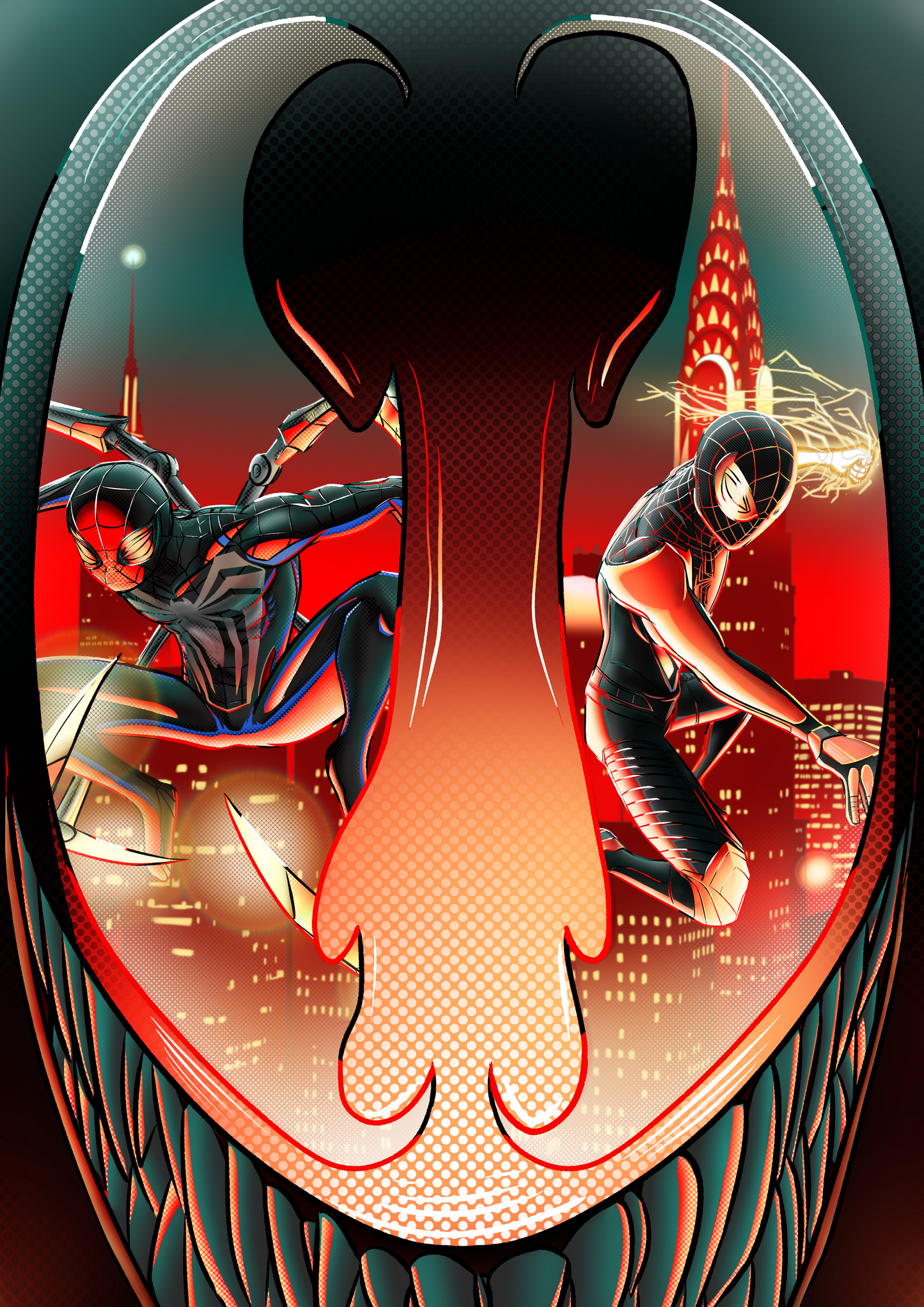 Spider Man 2 Print | Marvel's Spider-Man 2 Inspired Fan Art | A4 Physical Print