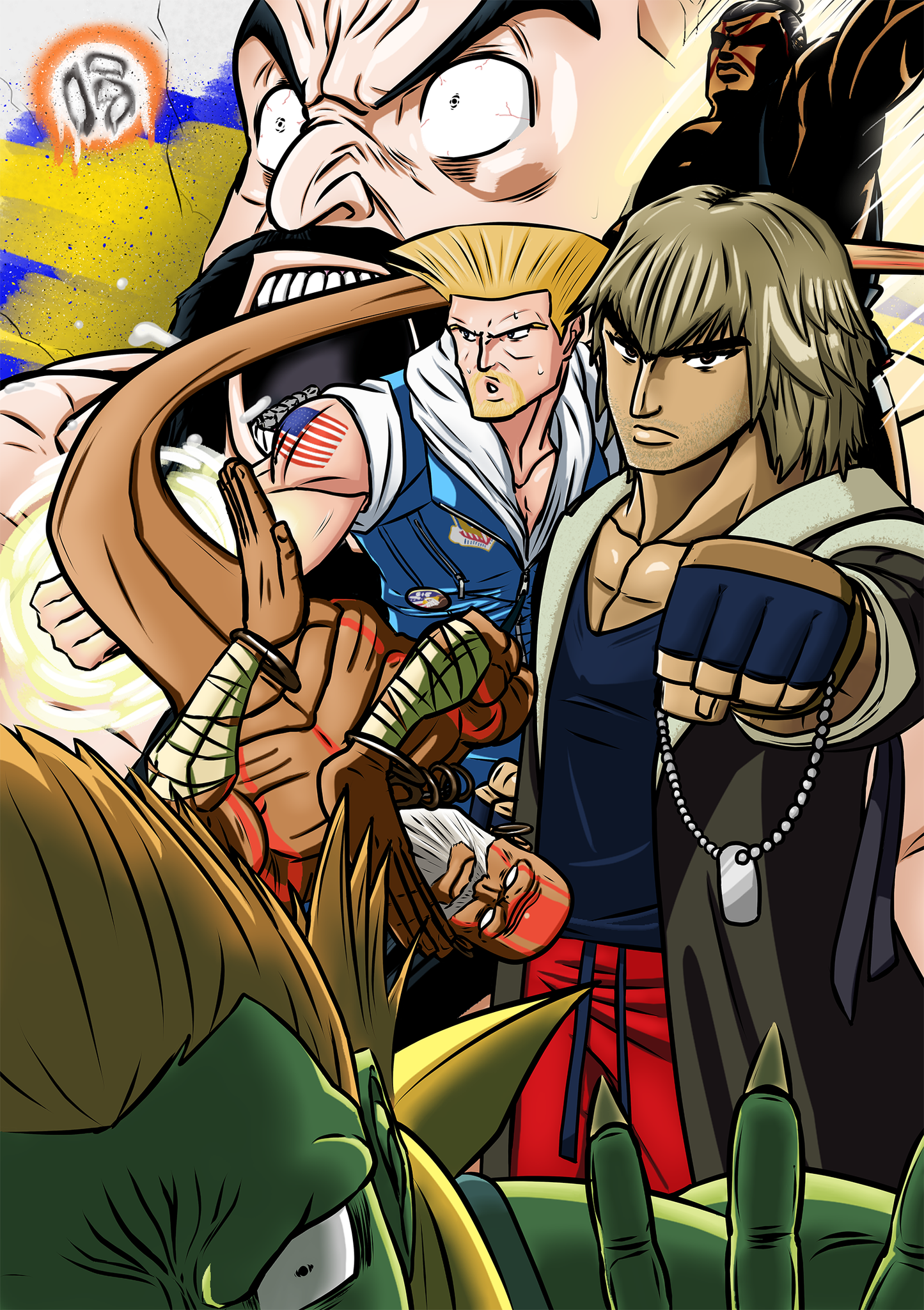 Ken Vs The World Warriors | Street Fighter 6 Inspired Fan Art | Digital PDF File