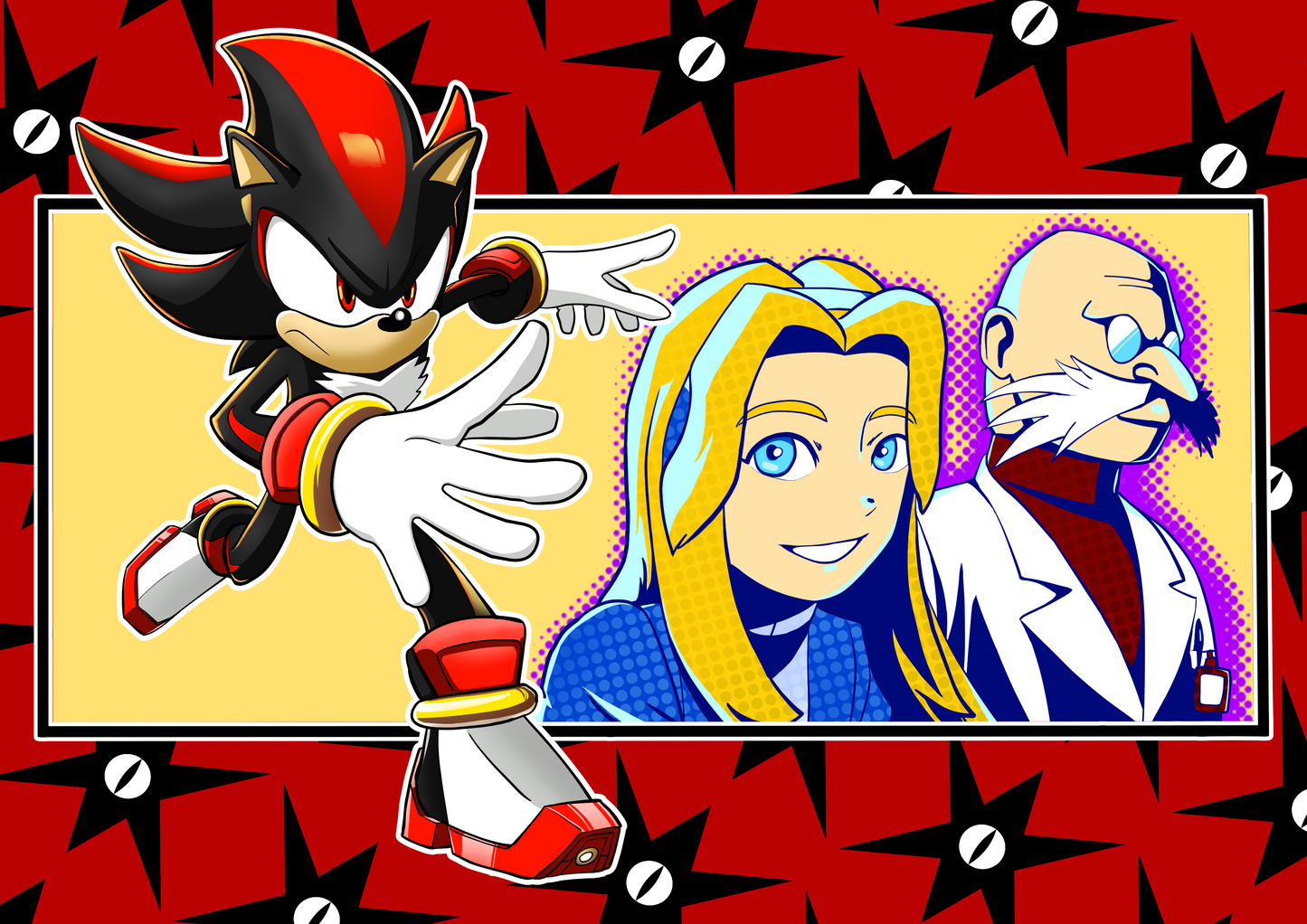 Shadow Generations Print | Sonic The Hedgehog Inspired Fan Art | Digital PDF File