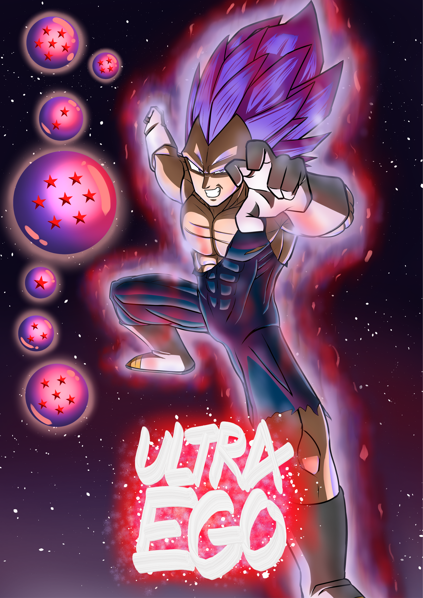 Ultra Ego Print | DBS Inspired Fan Art | A4 Physical Print