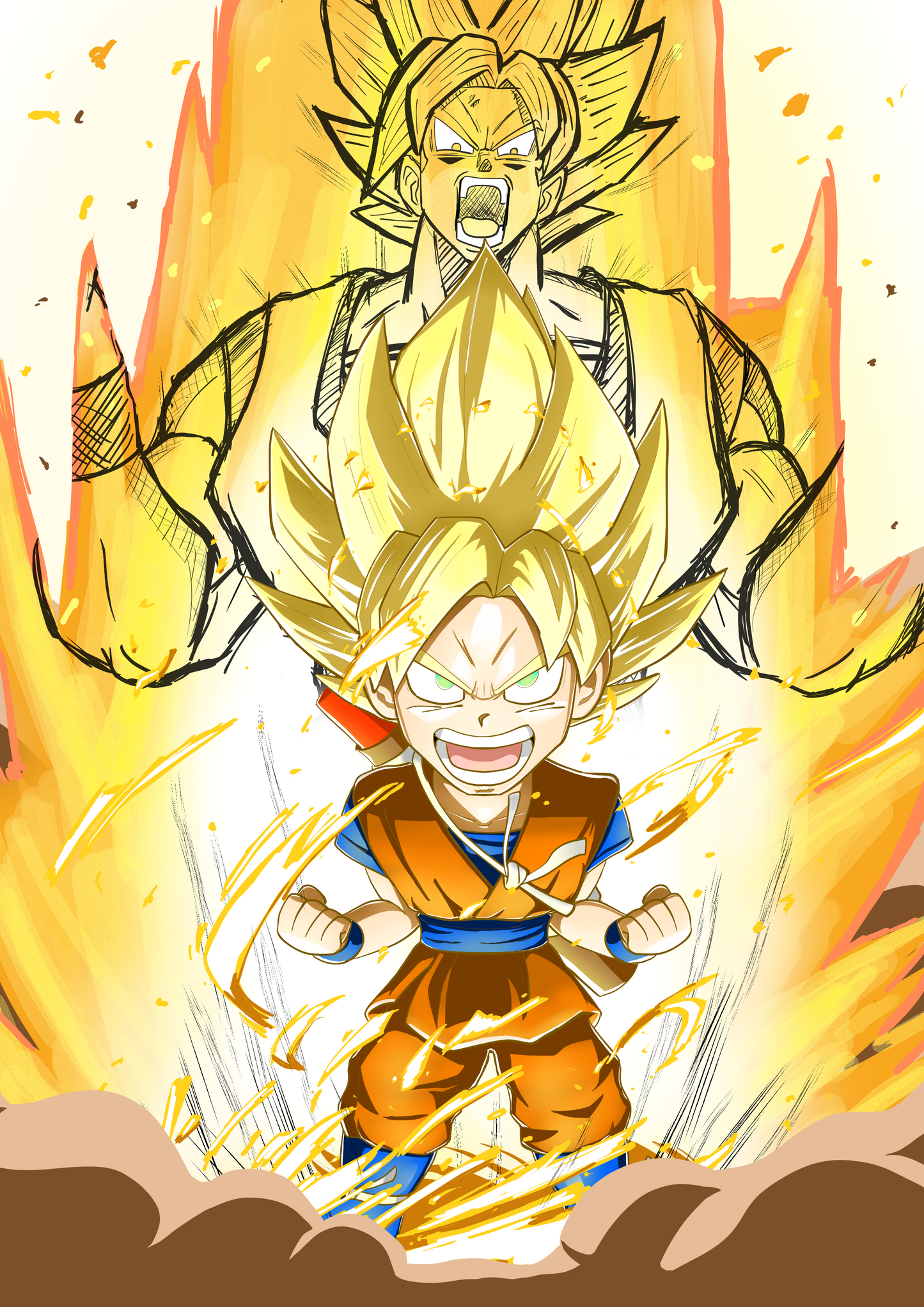 Goku Mini | Dragon Ball Daima Inspired Fan Art | Digital PDF File