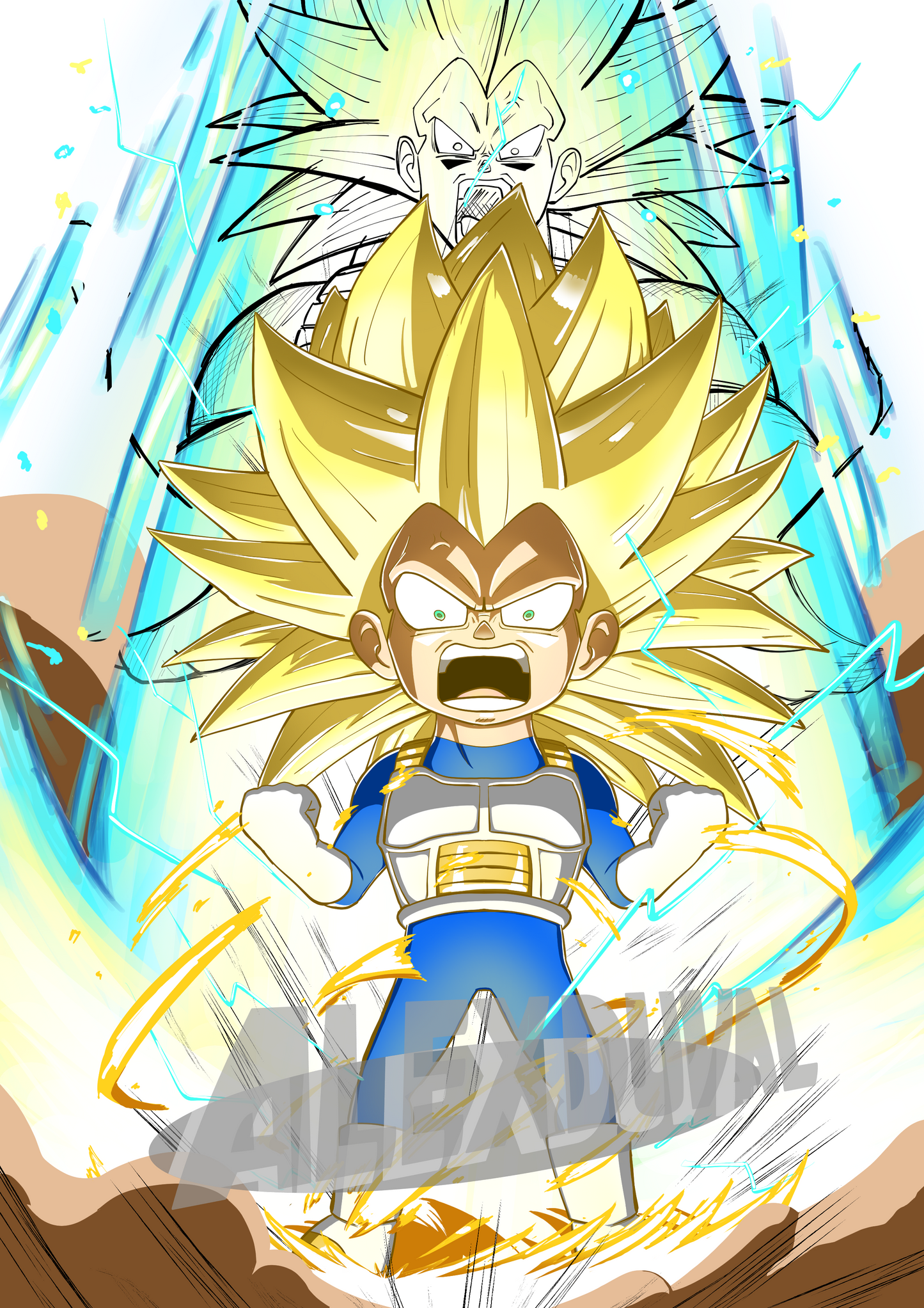 Vegeta Mini | Dragon Ball Daima Inspired Fan Art | A4 Physical Print