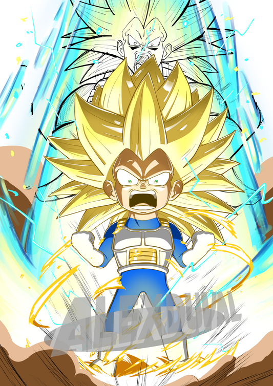 Vegeta Mini | Dragon Ball Daima Inspired Fan Art | Digital PDF File