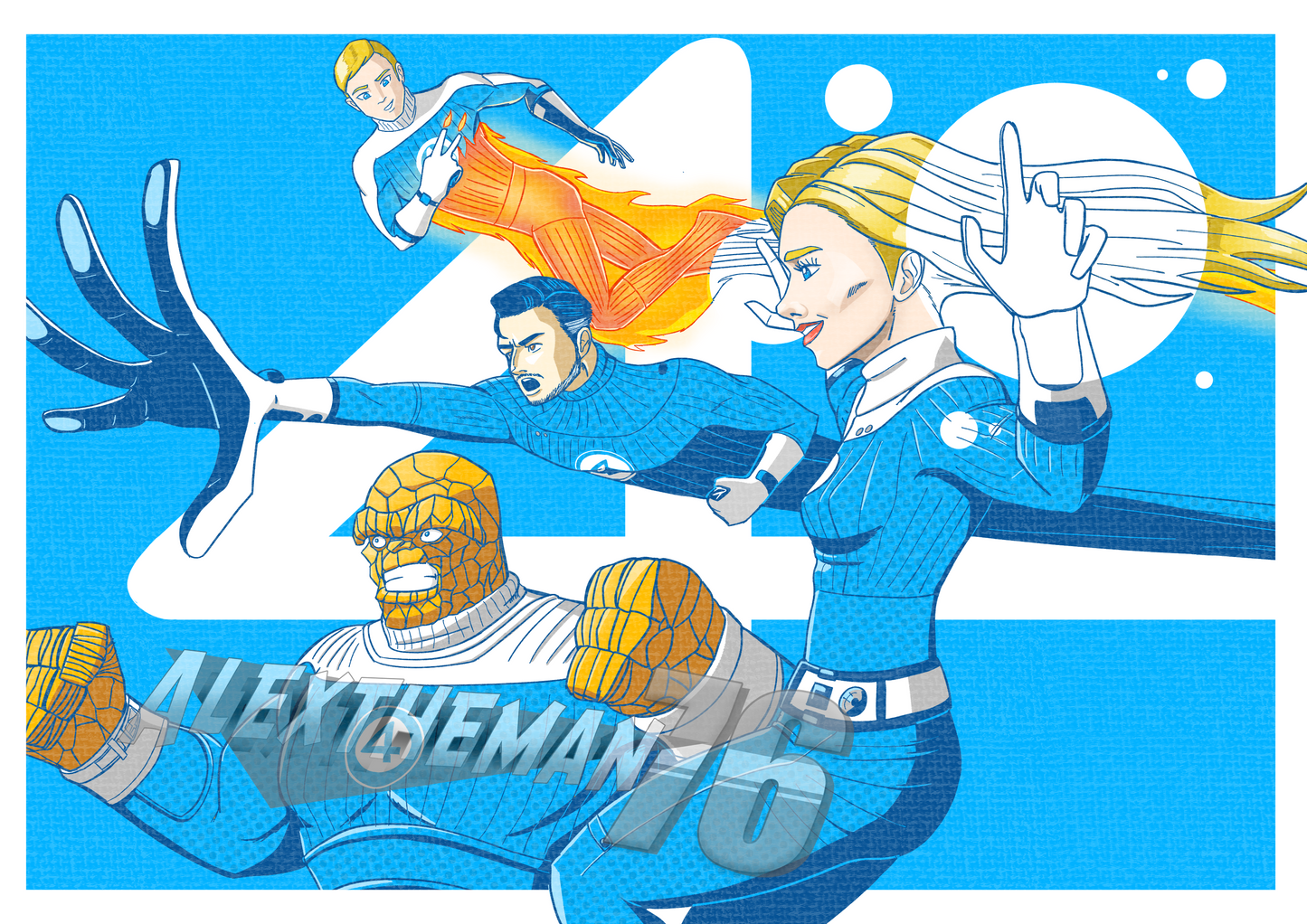 Fantastic 4 Print | MCU Inspired Fan Art | Digital PDF File