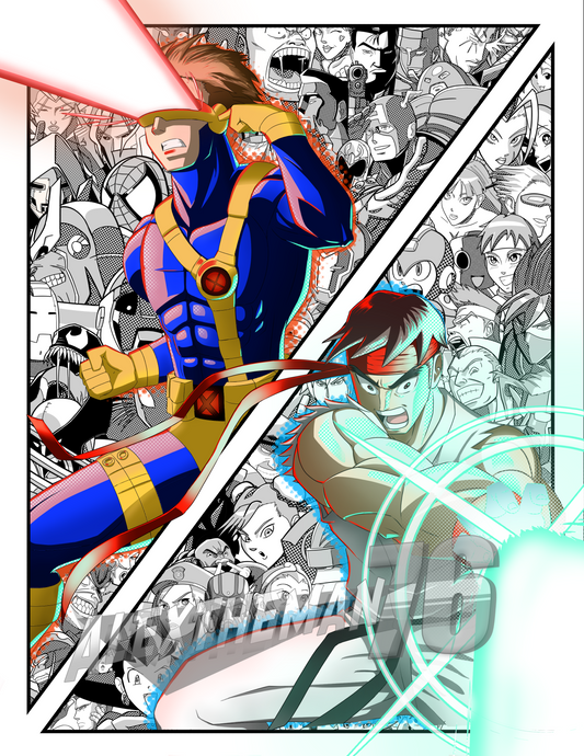 MvC Full Cast | MvC Inspired Fan Art | US Letter Size Digital Print