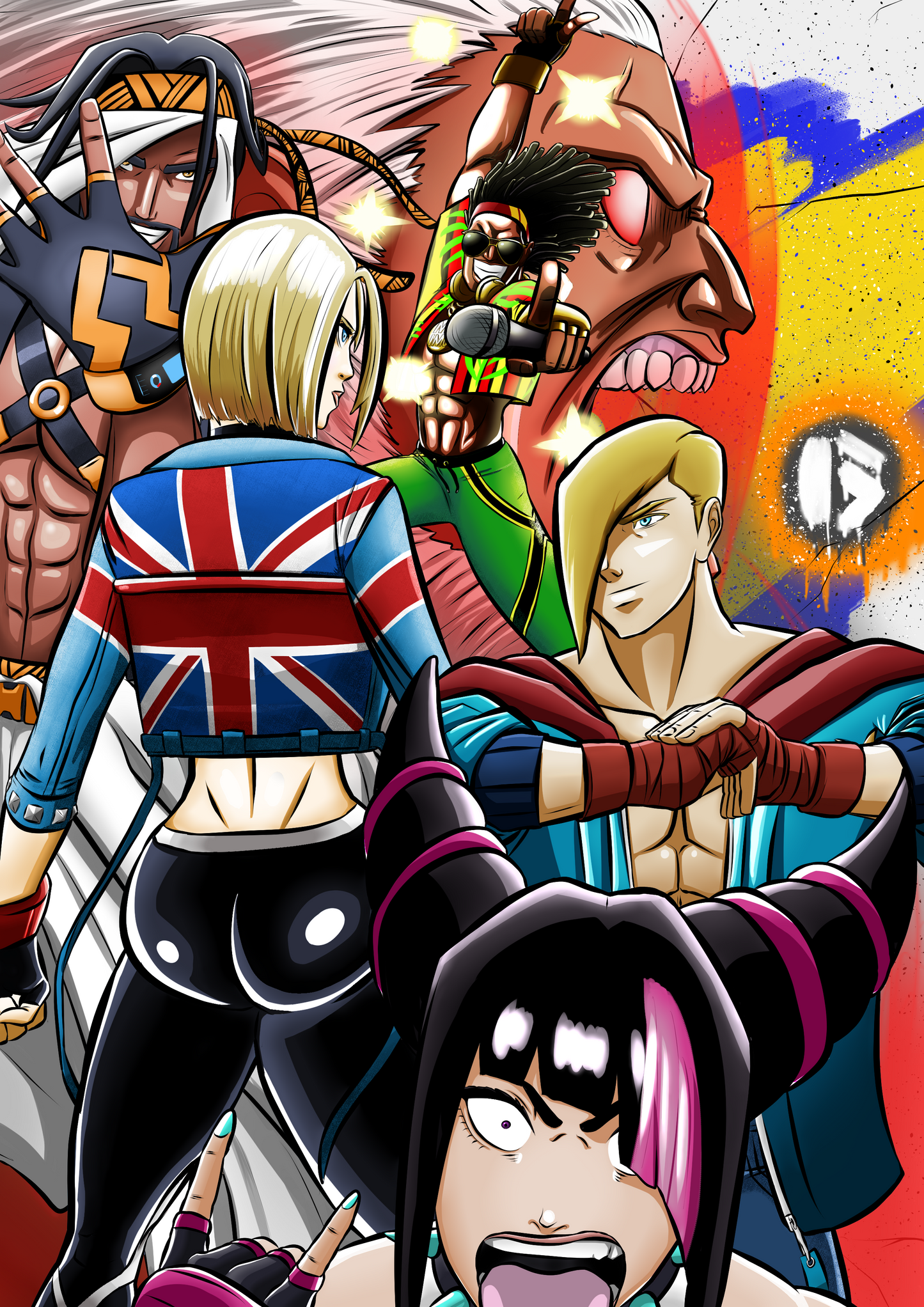 Alextheman76 SF6 5 Piece Collection | Street Fighter Inspired Fan Art | A4 Digital Print