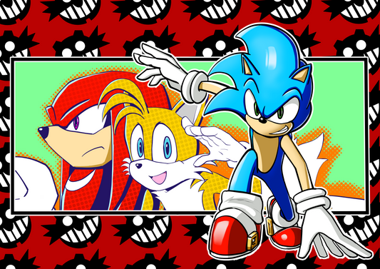 Sonic Generations Print | Sonic The Hedgehog Inspired Fan Art | A4 Physical Print